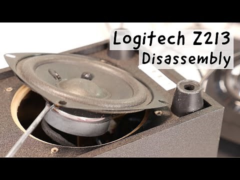 Logitech Z213 Speaker Disassembly + Woofer Excursion
