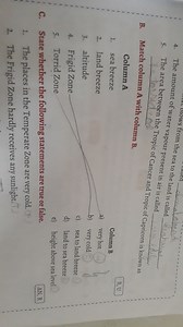 Question B: Match the items in Column A with Column B.| Colum... | Filo