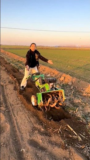 Mastering Soil Prep with a Green Rotavator Machine | Farm Field Demo part 2556