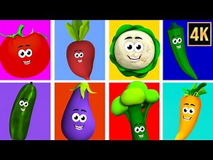 Ten Little Vegetables + More Learning Videos & Sing Along Songs for Kids