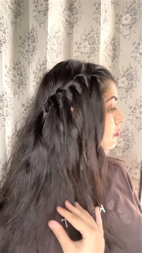 Waterfall braid hairstyle for beginners✨#ytshorts#braid#hairhacks#viral#hairstyle#braidmaids#girl