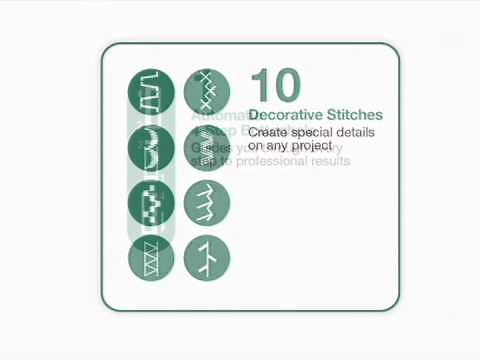 SINGER® TALENT™ 3321 Sewing Machine Stitches