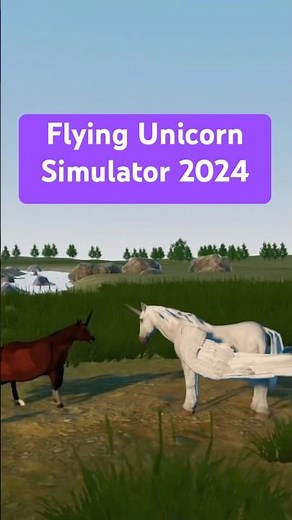 Comparing the Tallest and Shortest Pegasus’s in Flying Unicorn Simulator 2024 #videogameland #shorts