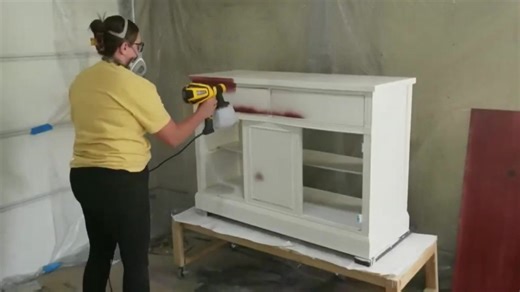 11K views · 59 reactions | Using a cheeap paint sprayer to quickly paint furniture without any texture! | A Ray of Sunlight - Painted Furniture & DIY | Facebook
