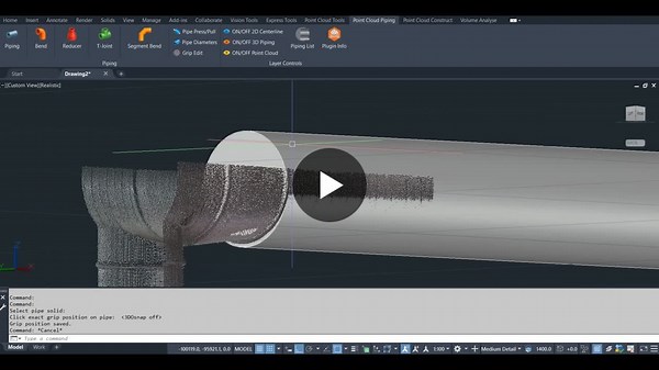AutoCAD Piping Module Grip edit function | Kees Brugman