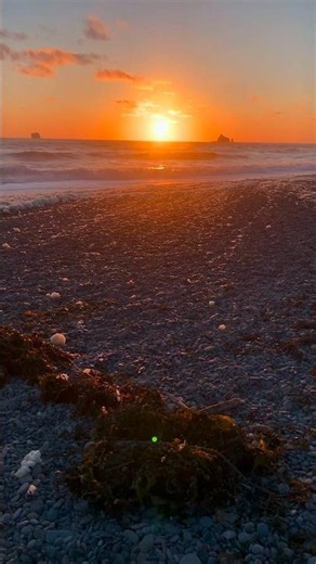 Sunset at Rialto Beach on the Olympic Peninsula