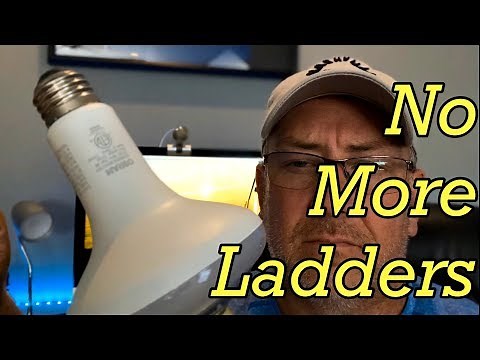 Change light bulb in tall ceilings easily, safely and without a ladder