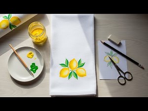 Handmade Decoration on a Kitchen Towel – Complete Tutorial
