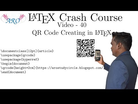 LaTeX Crash Course in Tamil How to create QR Code using LaTeX QR Code Generating by LaTeX