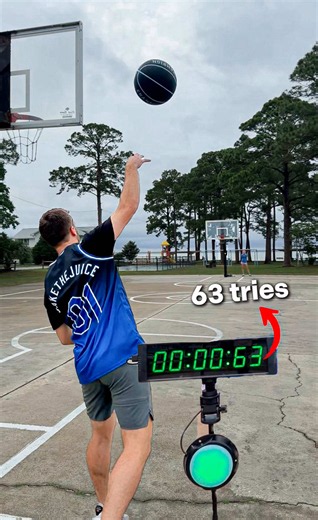 Timer decides the number of trickshot attempts 🤯 #trickshot #timer #challenge #basketball