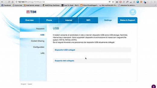 Fibra 30 Mega Tim - Accedere al Pannello Configurazione del Modem