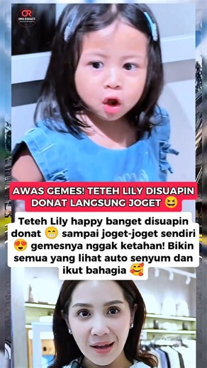 TETEH LILY AUTO JOGET SAAT DISUAPIN DONAT, GEMES BANGET!😍 #lily #raffinagita #nagita #rans