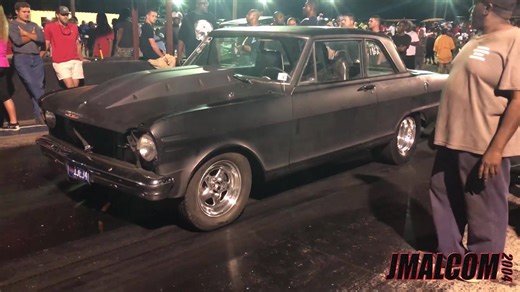 Sometimes the simple stuff works and this Chevy 2 is definitely getting it done with less! 327 with camel humps and a little shot of nitrous | JMalcom2004