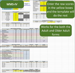 WMS-IV Adult and Older Adult Autoscoring Template - American/English