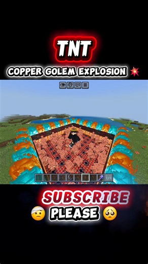 Minecraft copper golem explosion 💥 #minecraft #shorts #shortsfeed