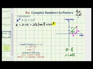 Ex 1: Raise a Complex Number in Cartesian Form to a Power - Demoivre's Theorem