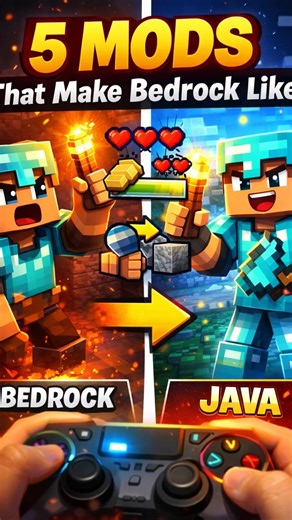 These 5 mods to convert your MCPE into Java edition completely ✅ 🔥 |
