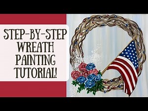 4th of July Wreath Painting | Easy Acrylic Tutorial for Beginners