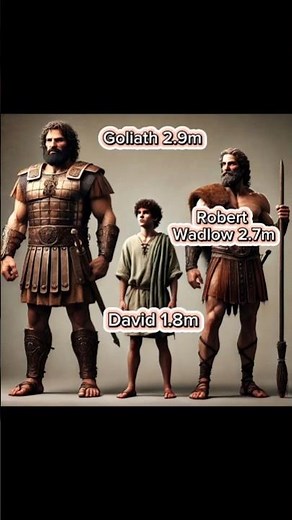 Height Comparison Robert Wadlow and Goliath #history #bible