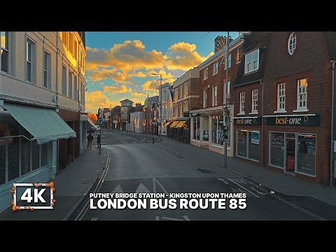 A Relaxing Autumn Bus Ride in London | Bus Route 85 from Putney to Kingston, Southwest London Area