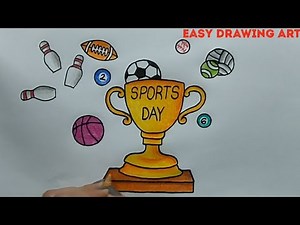 how to make sports day poster drawing