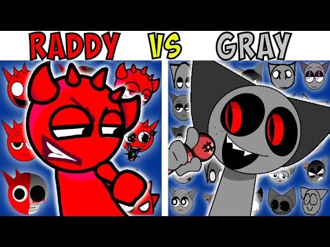 ALL RADDY VS GRAY TEST | FNF Character Test | Gameplay VS Playground