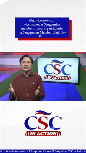 13K views · 34 reactions | Mga vice governor, vice mayor, at Sanggunian members, maaaring makakuha ng Sanggunian Member Eligibility (Part 3) #CSCph #fyp ——— For questions and clarifications, don't hesitate to reach us through: Email: email@contactcenterngbayan.gov.ph Facebook: m.me/civilservicegovph SMS: 0908-8816565 | Philippine Civil Service Commission | Facebook