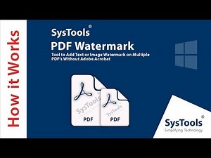 How to Apply Text or Image Watermark on PDF Files | 2019