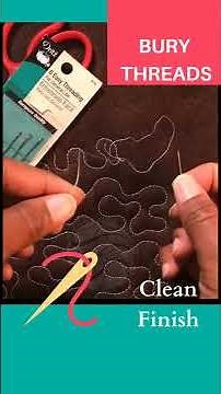 HOW to Bury Machine Quilting Threads (For a Clean Finish) #shorts