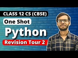 Class 12 Python | Revision Tour 2 One Shot | Class 12 Computer Science 2023-24 | in Hindi