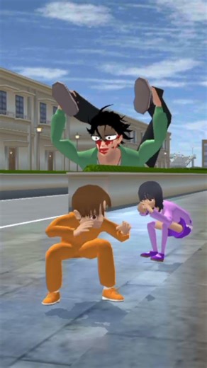 He turned around and the ghost was staring! #sakuraschoolsimulator #shortvideo #creepy