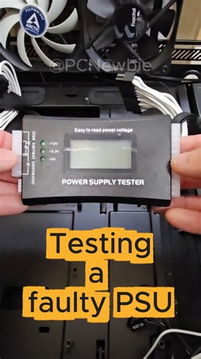 Test a faulty Power Supply #shorts #pcrepair #powersupply #computertips #computertroubleshooting