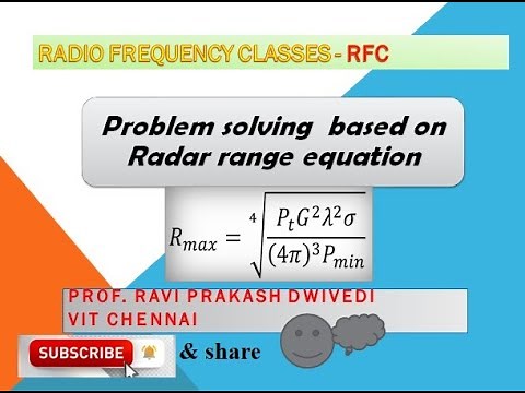 Problem solving on radar range equation||Radar & satellite communication|| Prof. Ravi Dwivedi
