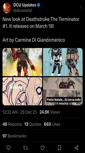 New look at Deathstroke The Terminator # 1 It releases on March 18! Art by Carmine Di Giandomenico #dcccomics #dcuniverse #deathstroke #sladewilson #deathstroketheterminator