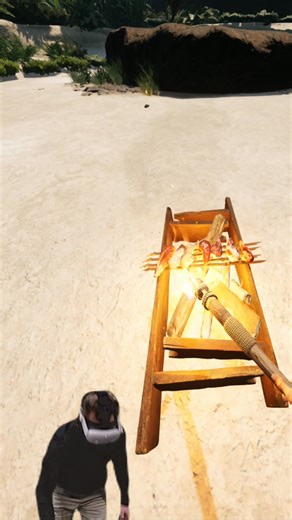 Campfire dinner, no salt in sight Meats scored for taste and how long they carry you Some melt, some fight back What’s your favorite? #vr #survival #gaming | Bootstrap Island