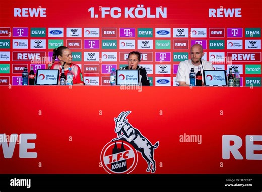 Gemeinsame Pressekonferenz 1.FC Köln mit Cheftrainer Rene Wagner und Cheftrainerin der Frauen Britta Carlson im Clubhaus am Geißbockheim, Saison 2025 2026, 30.04.2026 DFB regulations prohibit any use of photographs as image sequences and or quasi-video. (Photo by HMB Media/Marco Bader/Sipa USA Stock Photo - Alamy