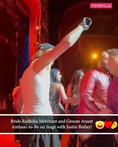 386K views · 2K reactions | Catch the magical moment when bride-to-be Radhika Merchant and groom Anant Ambani shared the stage with Justin Bieber! This unforgettable performance is one for the ages.  #RadhikaMerchant #AnantAmbani #JustinBieber #AmbaniSangeet #UnforgettableMoment #pinkvilla #ambaniwedding #viral | PinkVilla | Facebook
