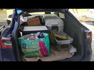 Tesla model Y cargo capacity demonstration