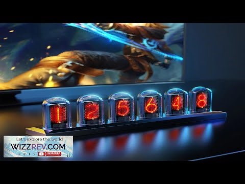 RGB Nixie Tube Clock LED Glows IPS Color Screen DIY Analog Digital