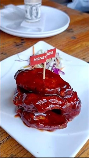 Juicy Honey BBQ Wings with Perfect Glaze ✨ #foodie #authenticfood #streetfood