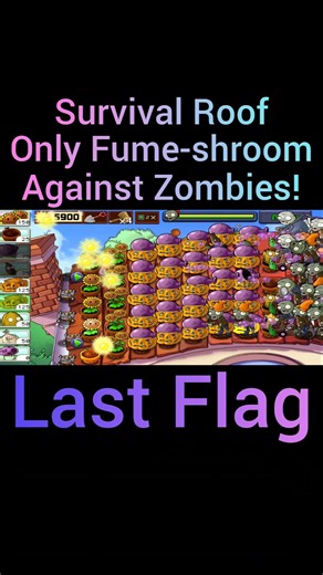 🔥 Survival Roof in Plants vs. Zombies with Only Fume-shroom? 🤔