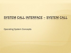 System call interface - Application Programming Interface | Operating System Concepts