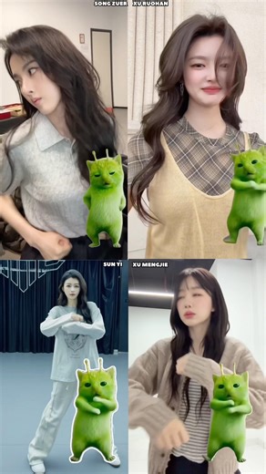 The Alien Cat Dance Ft. Song Zuer , Xu Ruohan , Sun Yi & Xu Mengjie😁 #shorts #viral #dance