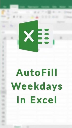 AutoFill WEEKDAYS in Excel with Simple Steps (Learn in 30 Seconds) #shorts #excel