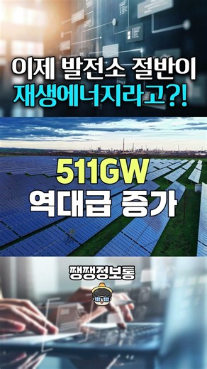 [Solar Info-Link] Half of All Power Plants Are Now Renewable?!