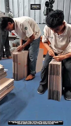 Cardboard Packing Tool secures carton stacks using manual strapping Best for packaging #tool