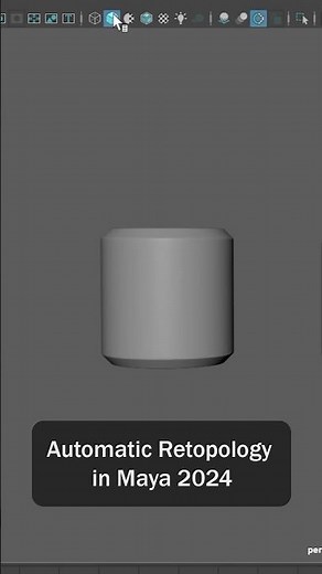 Automatic retopology in Maya 2024 #3d #3dtutorial #maya #maya2024