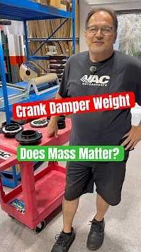 VAC/ATI BMW Engine Harmonic Damper - S55 OEM Damper Weight, Does Rolling Mass Matter?