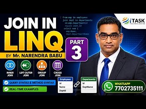 Advanced LINQ in C# Part 3 | Join | Mr. Narendrababu