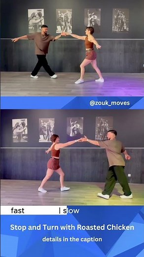 Stop and Turn with Roasted Chicken (@zouk_moves - Brazilian Zouk Moves Glossary, Tutorials)